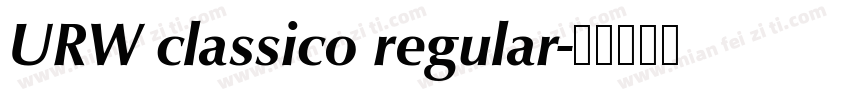 URW classico regular字体转换